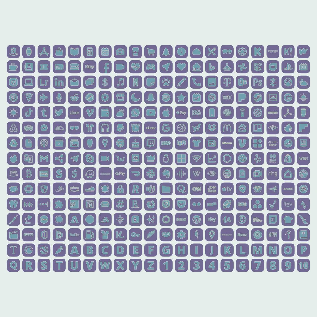 1200+ Soft Blue Aesthetic App Icons Pack For iPhone/iOS - Image 5