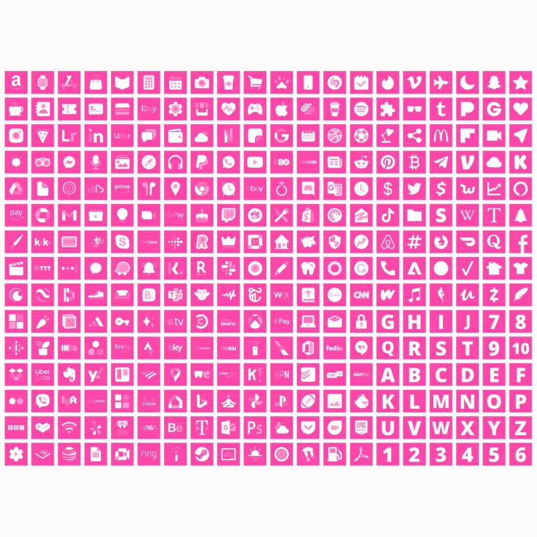 1200+ Soft Pink Aesthetic App Icons Pack For iPhone/iOS - Image 5