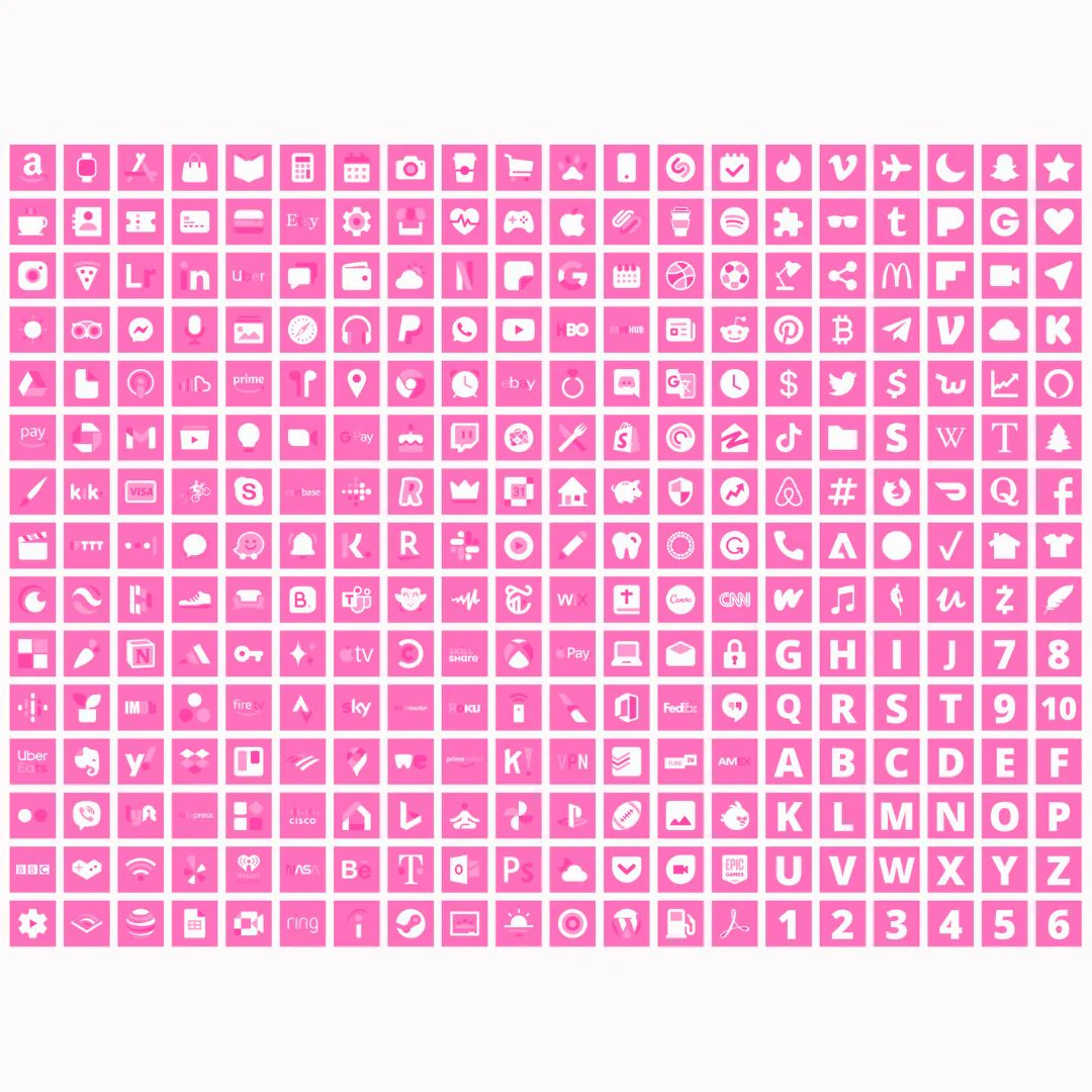 1200+ Soft Pink Aesthetic App Icons Pack For iPhone/iOS - Image 6
