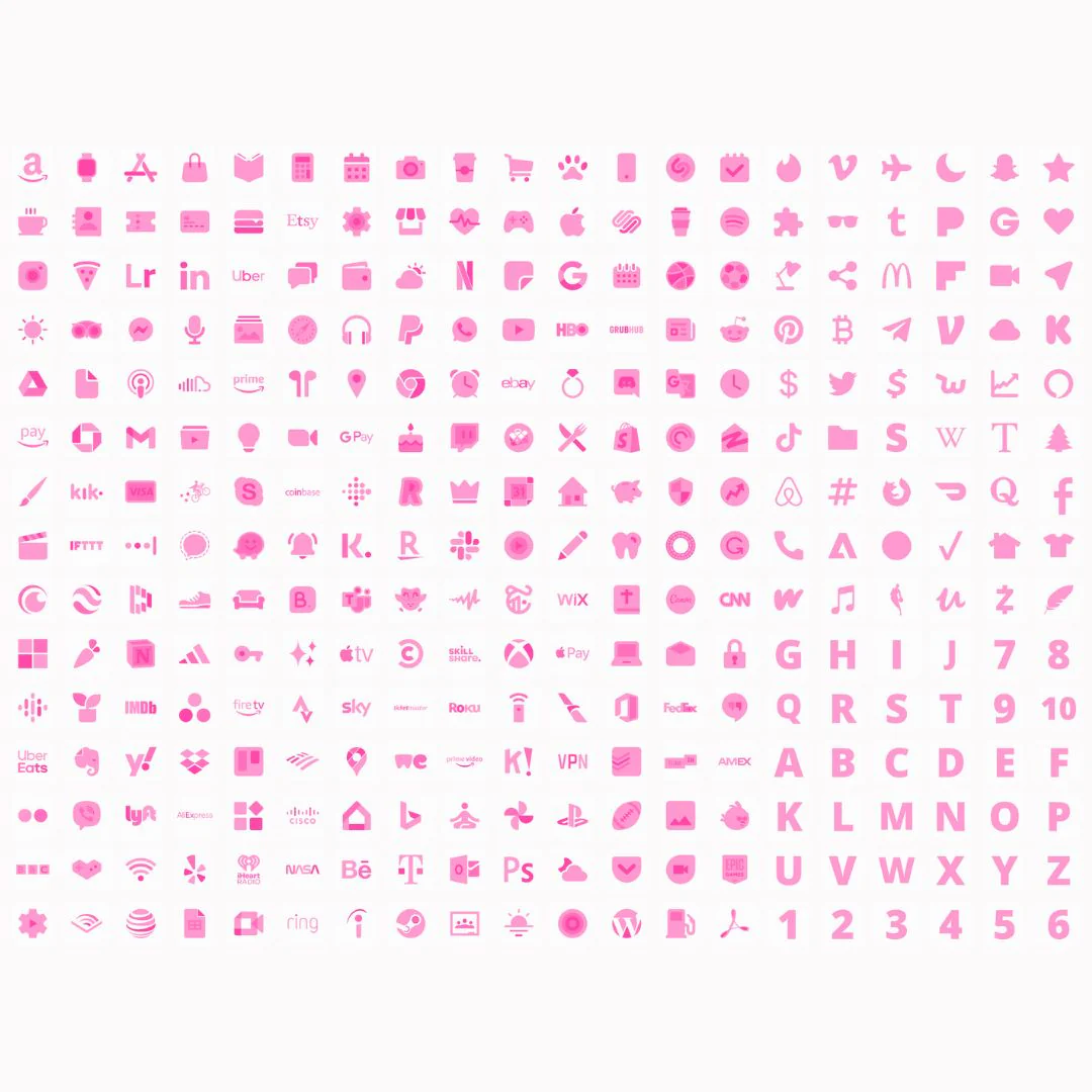 1200+ Soft Pink Aesthetic App Icons Pack For iPhone/iOS - Image 8
