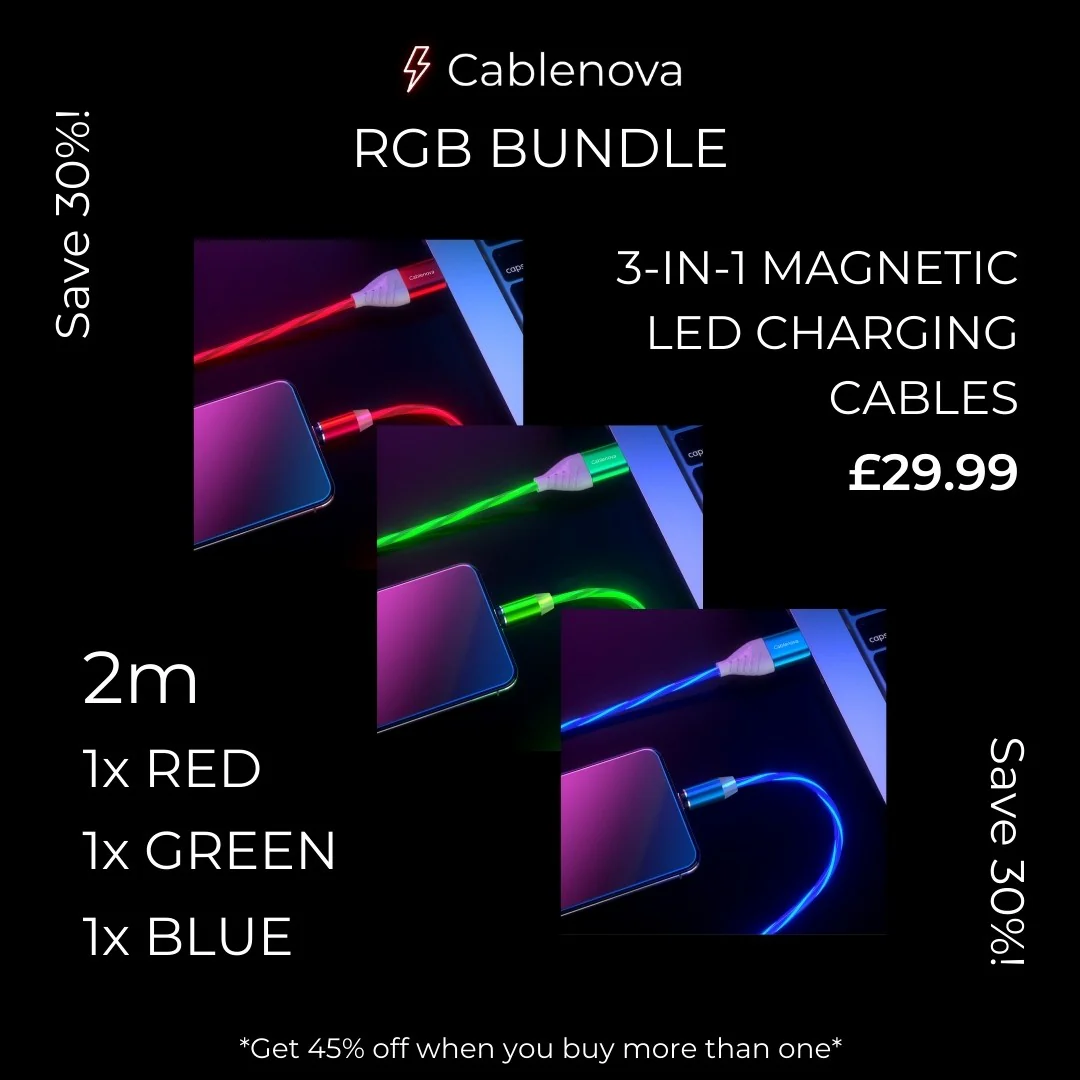 GloCharge™ - 3-in-1 Magnetic LED Charging Cable - Image 10
