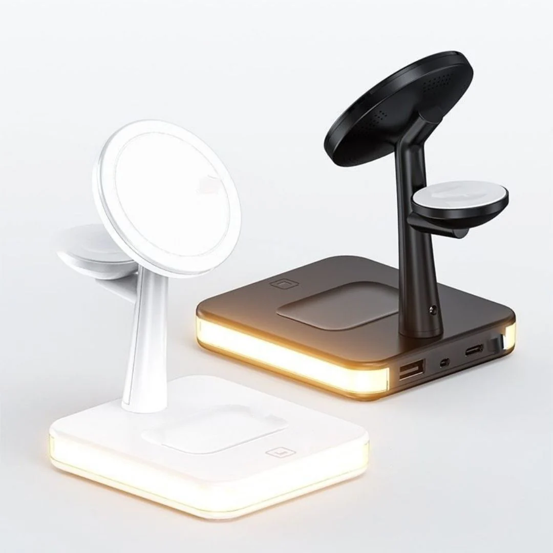 GlowStation™ - 3-in-1 MagSafe Magnetic Wireless Charging Dock With Ambient LED Lighting - Image 5