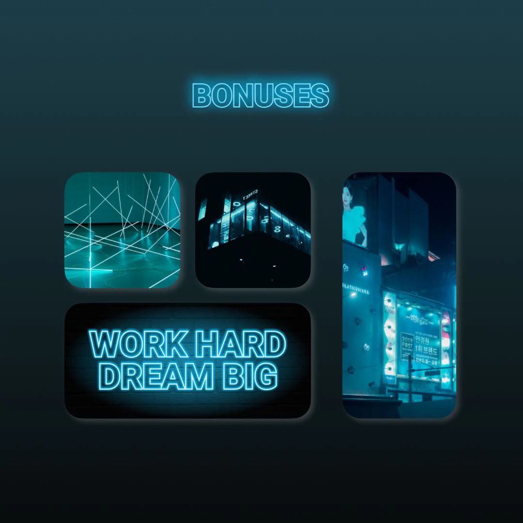 300+ Blue Neon App Icons Pack For iPhone/iOS - Image 4