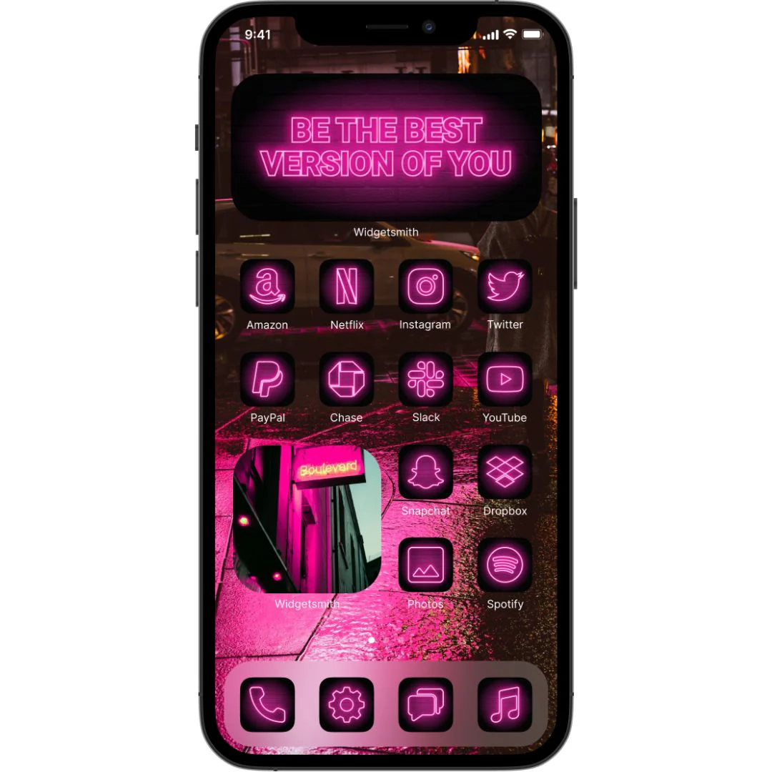 300+ Pink Neon App Icons Pack For iPhone/iOS - Image 3