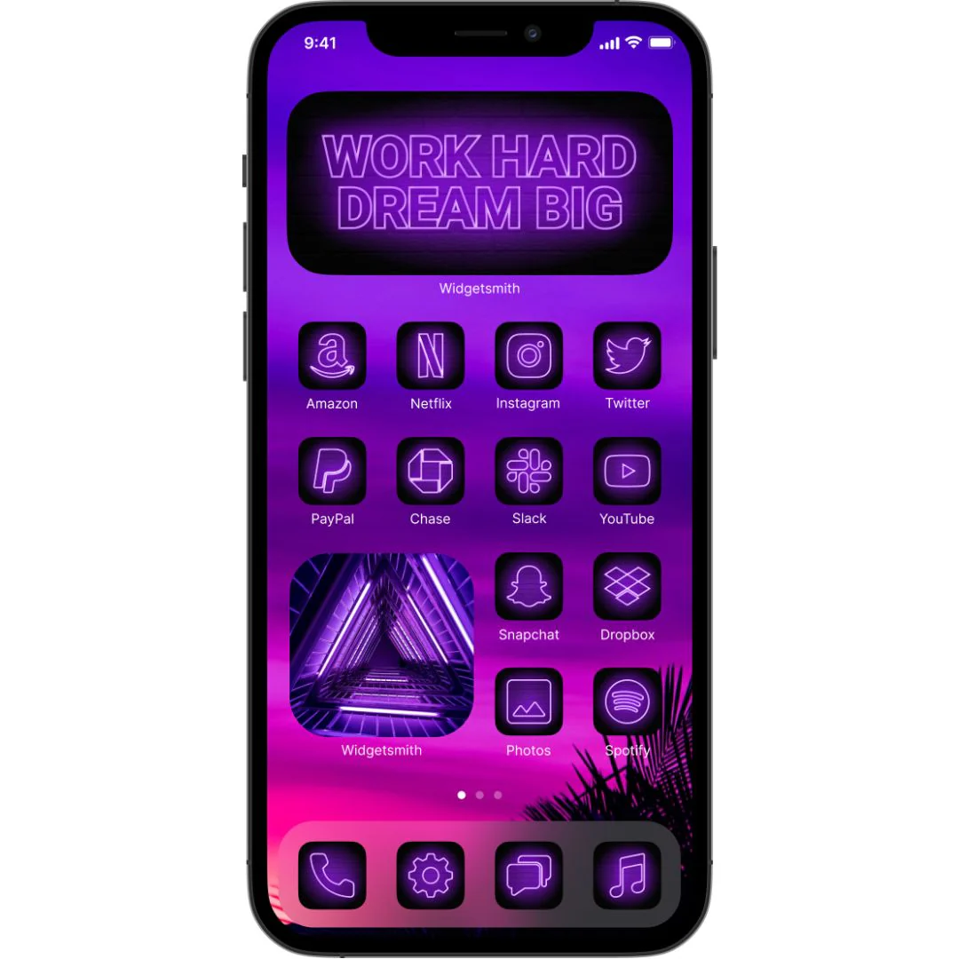 300+ Purple Neon App Icons Pack For iPhone/iOS - Image 3