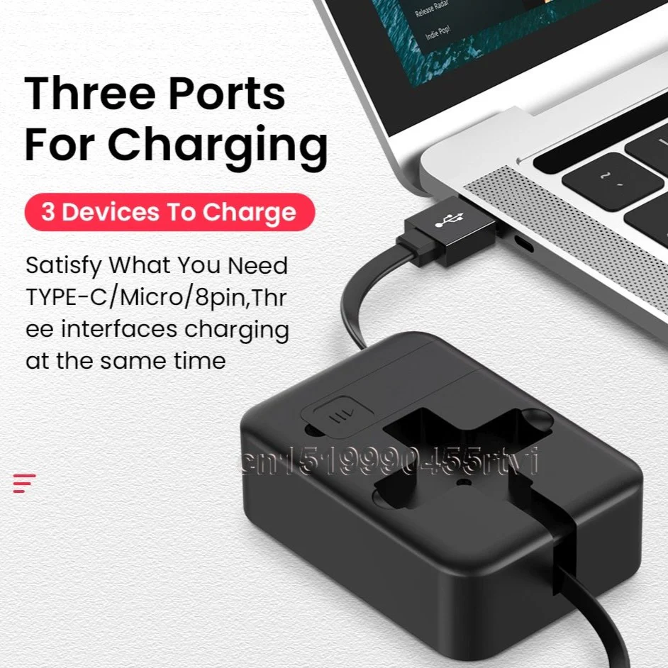 4-in-1 Retractable USB Charging Cable: Micro-USB, USB-C & Lightning - Image 5