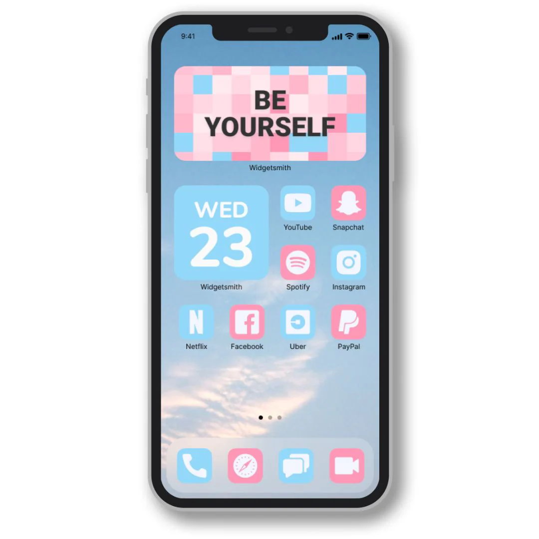 600+ Pink & Light Blue App Icons Pack For iPhone/iOS - Image 3