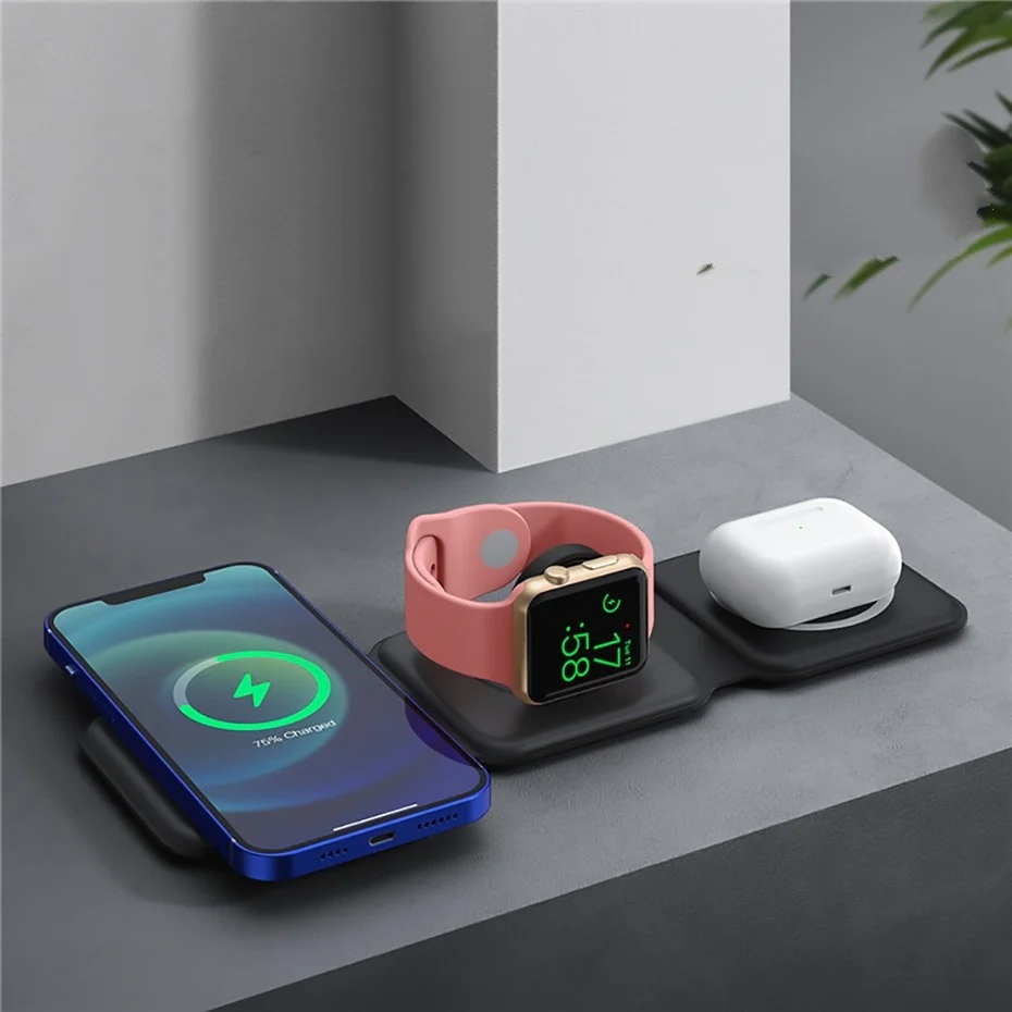 Triad™ - 3-in-1 Foldable Wireless Charging Pad - Image 4
