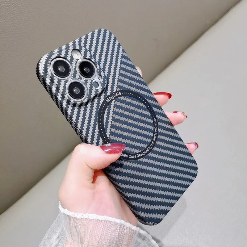 Carbon Fiber MagSafe-Compatible Phone Case For iPhone 11, 12 & 13 - Image 12
