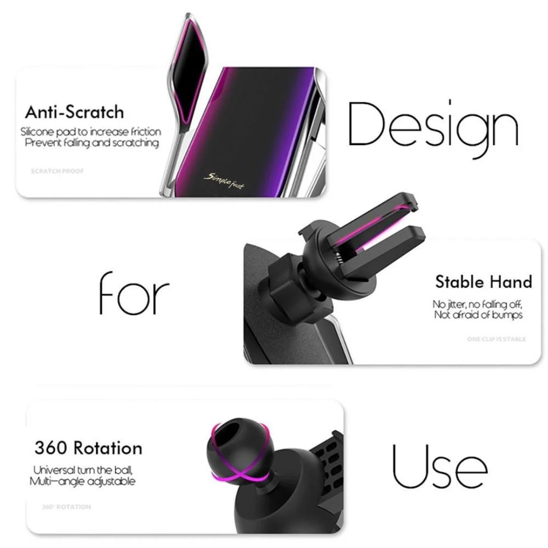 CarClamp™ - Qi Wireless Car Phone Charger With Automatic Clamping & Infrared Sensors - Image 17
