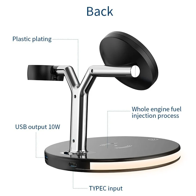 GlowStation™ Mark II - 3-in-1 MagSafe Wireless Charging Stand With Ambient LED Lighting - Image 13