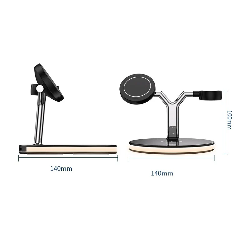 GlowStation™ Mark II - 3-in-1 MagSafe Wireless Charging Stand With Ambient LED Lighting - Image 15