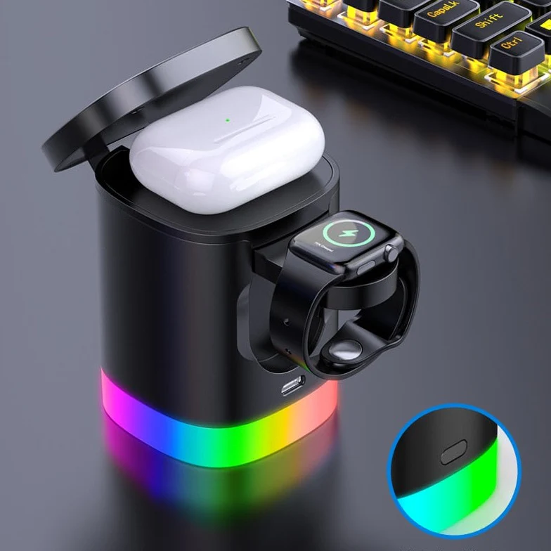 HexHub™ - 4-in-1 MagSafe Wireless Fast Charging Dock With RGB Lighting - Image 3