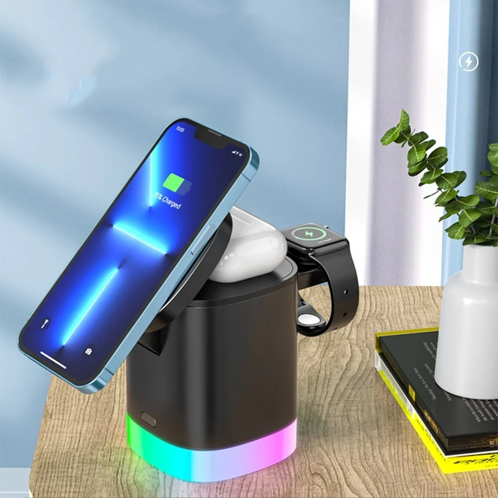 HexHub™ - 4-in-1 MagSafe Wireless Fast Charging Dock With RGB Lighting - Image 8