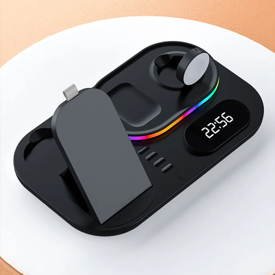 HexPad™ - 4-in-1 Wireless Fast Charging Station With RGB Lighting - Image 11