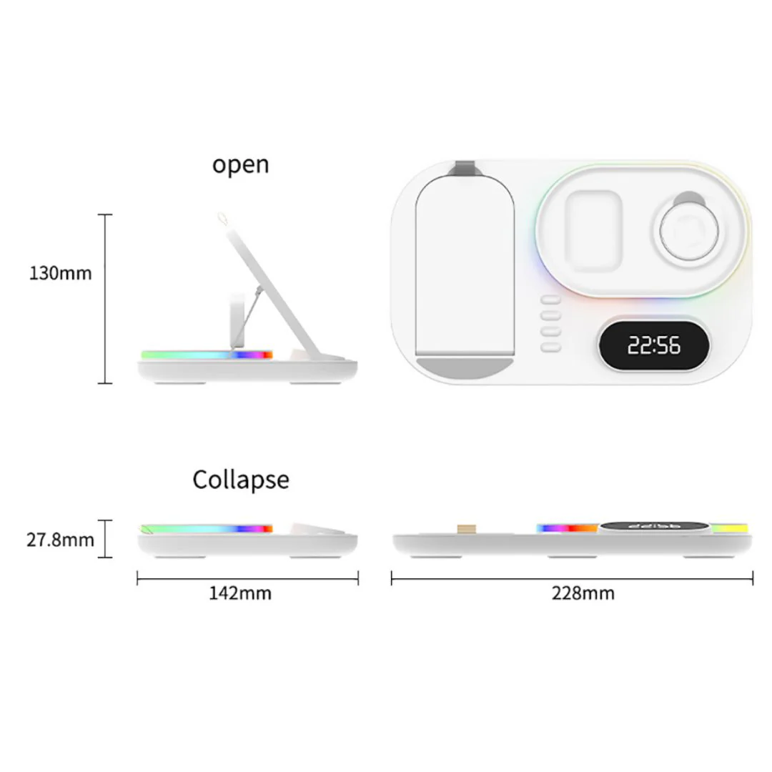 HexPad™ - 4-in-1 Wireless Fast Charging Station With RGB Lighting - Image 14