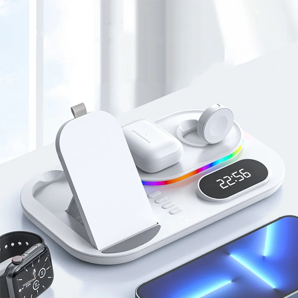 HexPad™ - 4-in-1 Wireless Fast Charging Station With RGB Lighting - Image 3