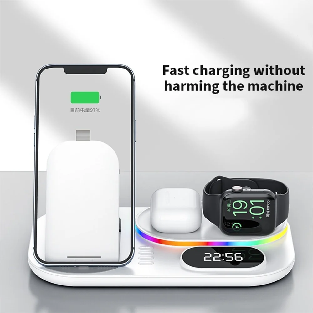 HexPad™ - 4-in-1 Wireless Fast Charging Station With RGB Lighting - Image 7