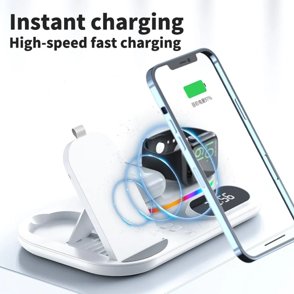 HexPad™ - 4-in-1 Wireless Fast Charging Station With RGB Lighting - Image 8