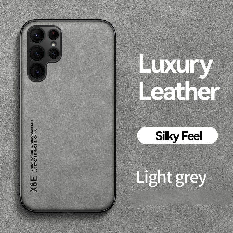 Luxury Sheepskin Leather Magnetic Phone Case For Samsung Galaxy - Image 3