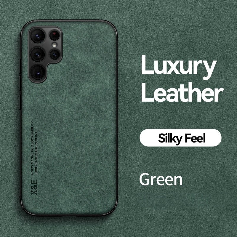 Luxury Sheepskin Leather Magnetic Phone Case For Samsung Galaxy - Image 5