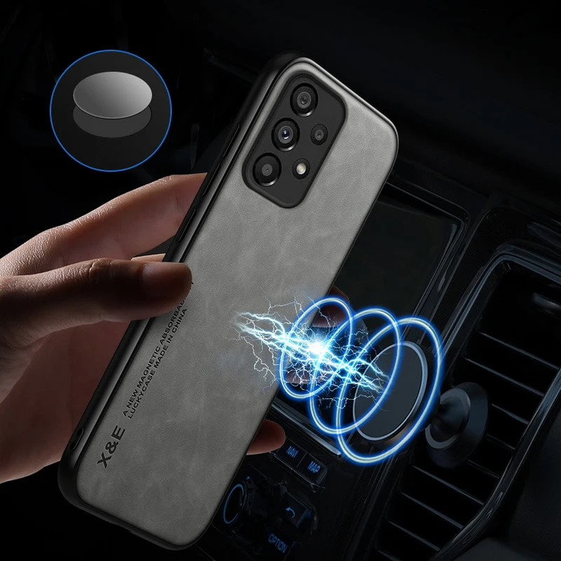 Luxury Sheepskin Leather Magnetic Phone Case For Samsung Galaxy - Image 9