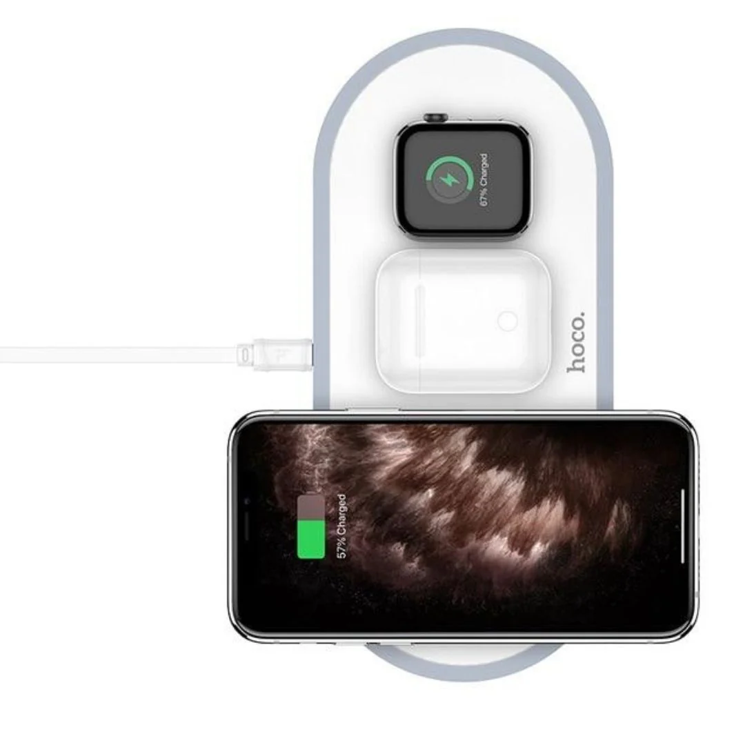 HOCO PowerPad™ II - 3-in-1 Wireless Fast Charging Pad With Built-In Smart Chip - Image 7
